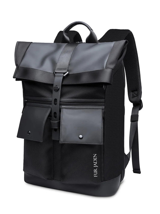 FUR JADEN Pro-III Innovative Sack Styled Smart Anti-Theft 2 Compartment Travel Laptop Backpack for Unisex For Business Professionals & College Students (Graphite Black), 20 Litres