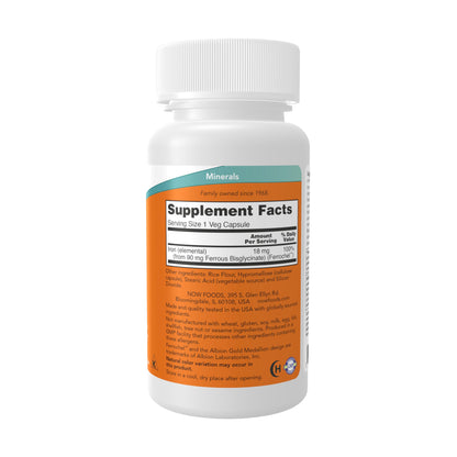 Now Foods, Iron, 18 mg, 120 Vcaps- image 7