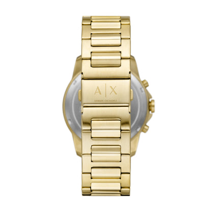 Armani Exchange Stainless Steel Analog Blue Dial Men's Watch-Ax7151Set, Band Color:Gold