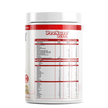 PreSure RENAL care nutrition Management of Patient with kidney disaease whey protein French Vanilla Creme Flavour 400 gm