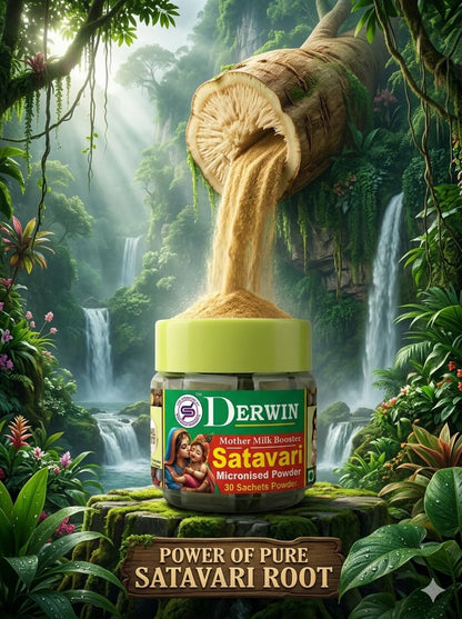 DERWIN Micronised Shatavari Powder – Satavari Organic, 210g - 30 S