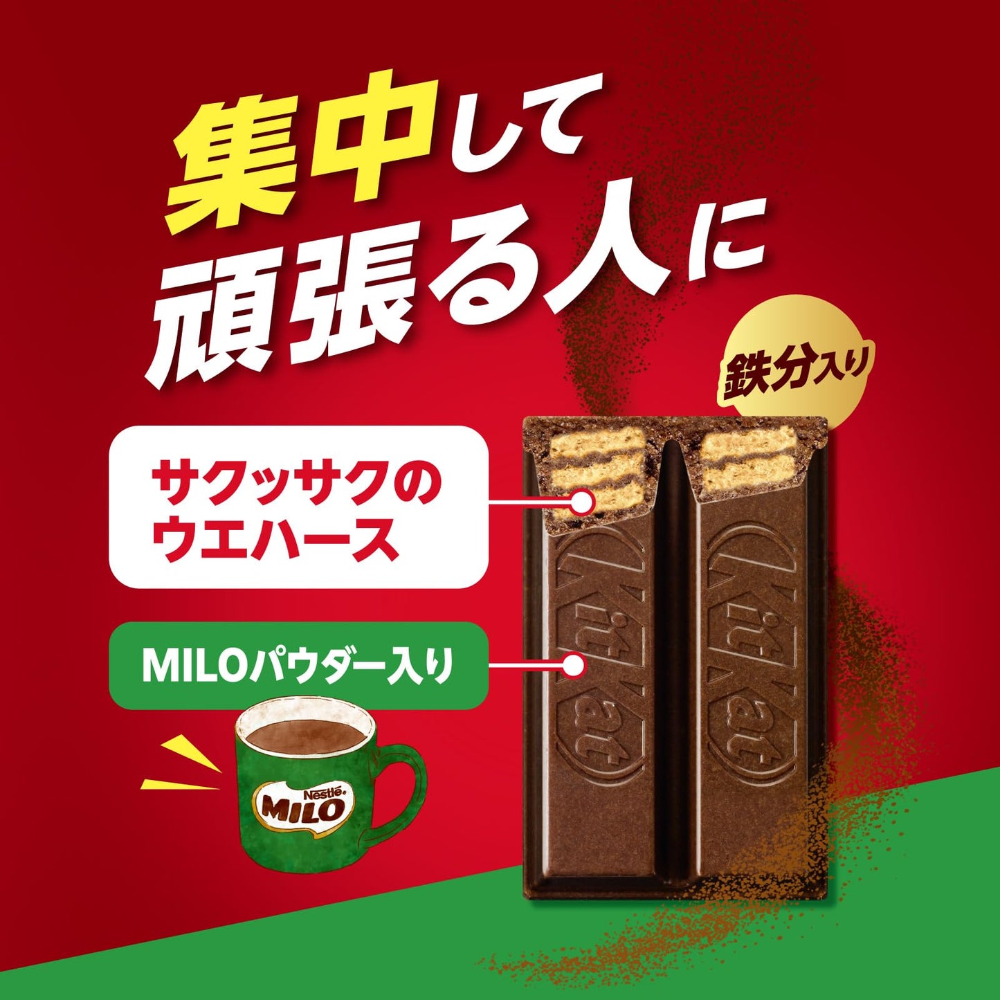 NESTLE KITKAT - MILO Chocolate Wafer Bars (10 Mini Bars) By COUGAR | Crispy Wafer Coated with MILO Chocolate | 10 Pieces Pack | Crunchy Chocolate's Snack for Sharing – (Imported-JAPAN)