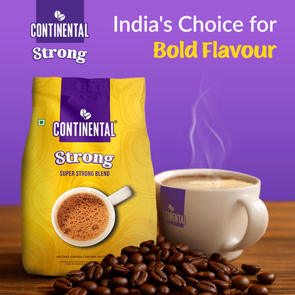 Continental Strong Instant Coffee Powder | 1 Kg Bag | Instant Coffee with Bold Flavor | Rich Aroma | Perfect for Espresso, Cappuccino, and Black Coffee Lovers | Makes Up To 1000 Cups