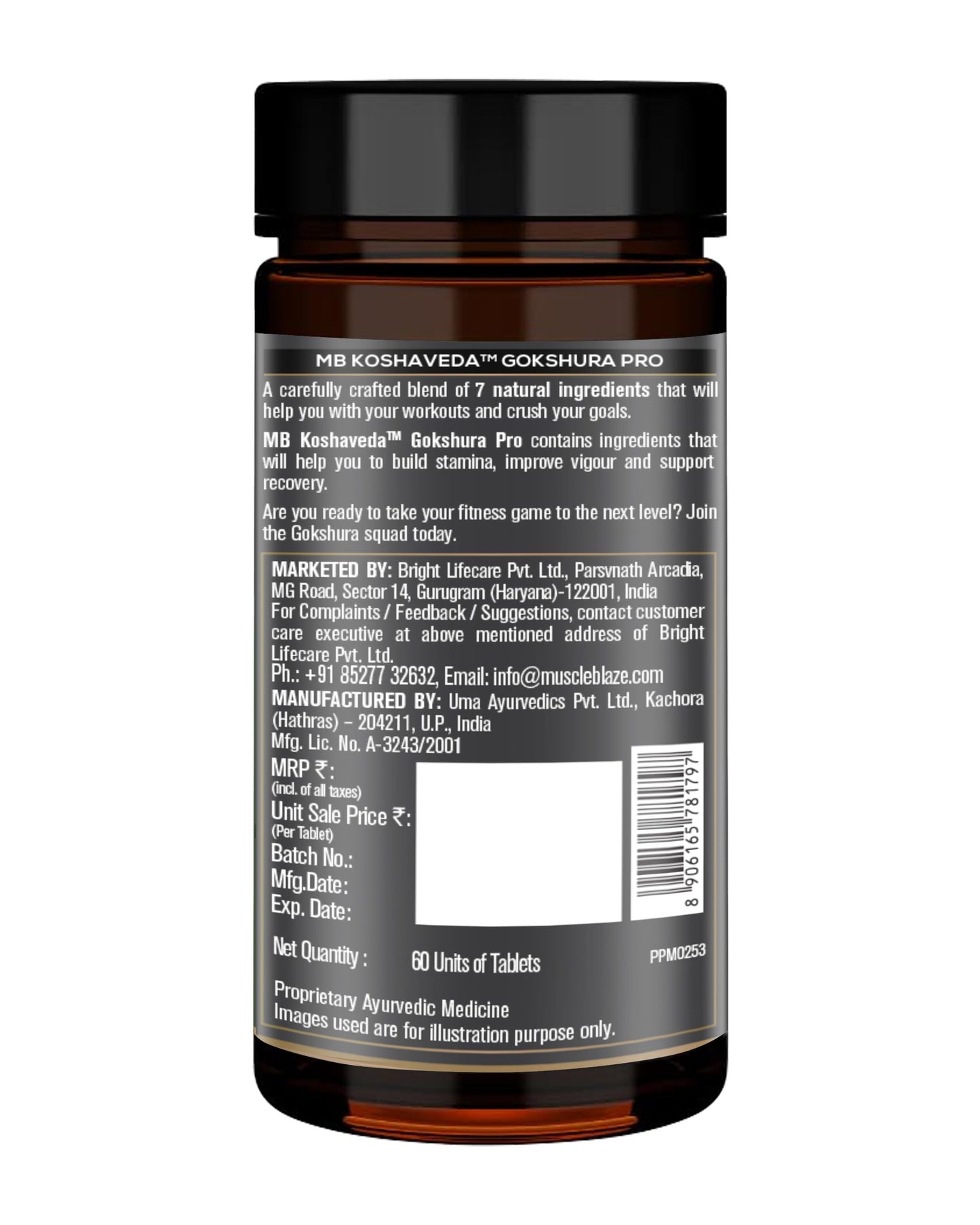 Koshaveda by MuscleBlaze Gokshura Pro (60 Tablets) | With 6 Ayurvedic H- image 4