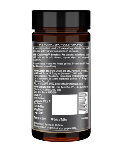 Koshaveda by MuscleBlaze Gokshura Pro (60 Tablets) | With 6 Ayurvedic H- image 4