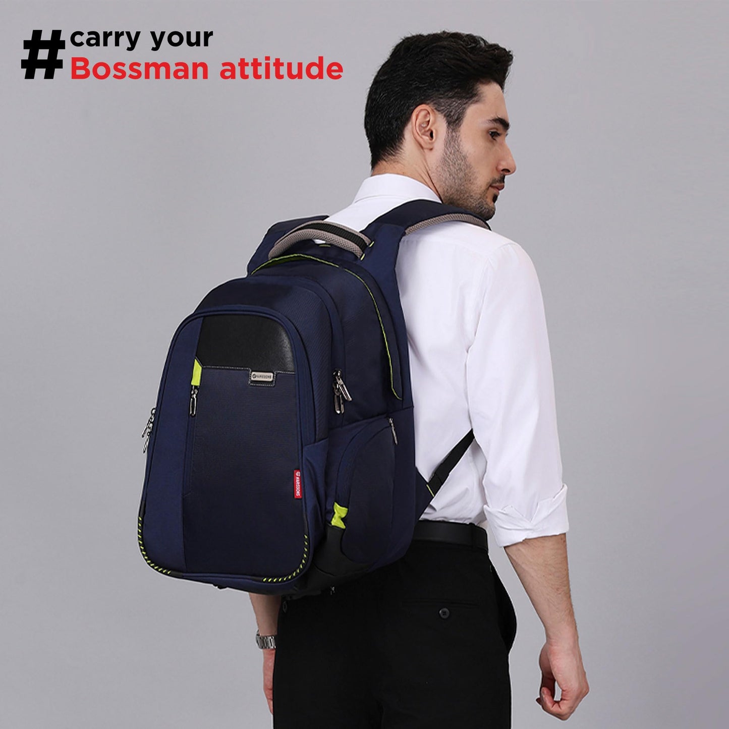 HARISSONS Sirius Travel Laptop Backpack | 45L | Fits 15.6” Laptop | Heavy-Duty Build | USB & Audio Port, Multi-Level Organizer, Trolley Sleeve | Work, Travel & College (black)