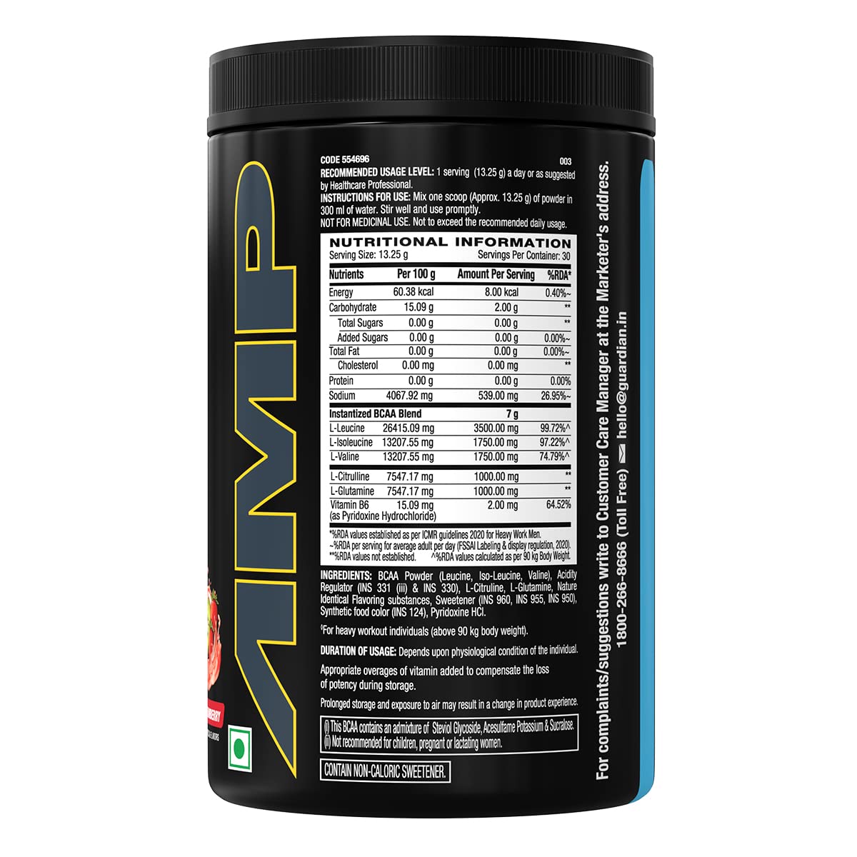 GNC AMP Gold Series BCAA Advanced | 400 gm | 30 Servings | Fastest Musc- image 2