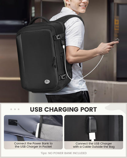 MATEIN Travel Backpack with Shoe Compartment for Men, 17 Inch Underseat- image 3