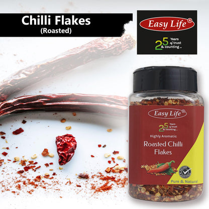 Easy Life Roasted Chilli Flakes 200gm [Ideal Sprinkler Pack for Pizza Chef's Pantry and Every kitchen's Shelf]