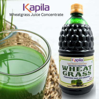 Kapila Wheatgrass Juice 1 Liter for Liver Detoxification & Improves Gut Health, Helps in Weight & Cholesterol management