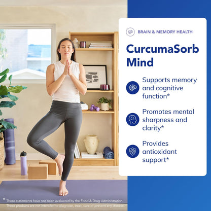 Pure Encapsulations - CurcumaSorb Mind - Hypoallergenic Blend with Curcumin and Polyphenols to Promote Mood, Memory and Mental Sharpness* - 60 Capsules