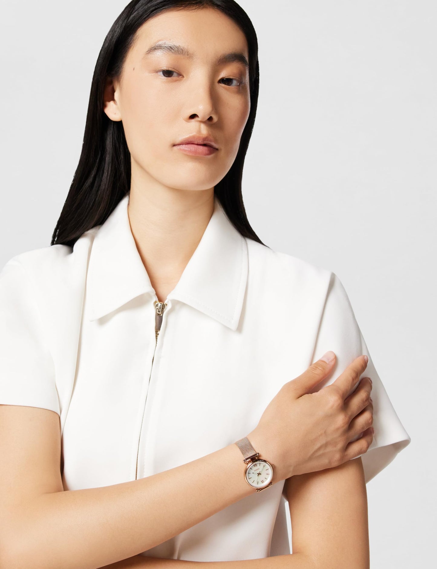 Fossil Carlie Analog White Dial Women's Watch - ES4433
