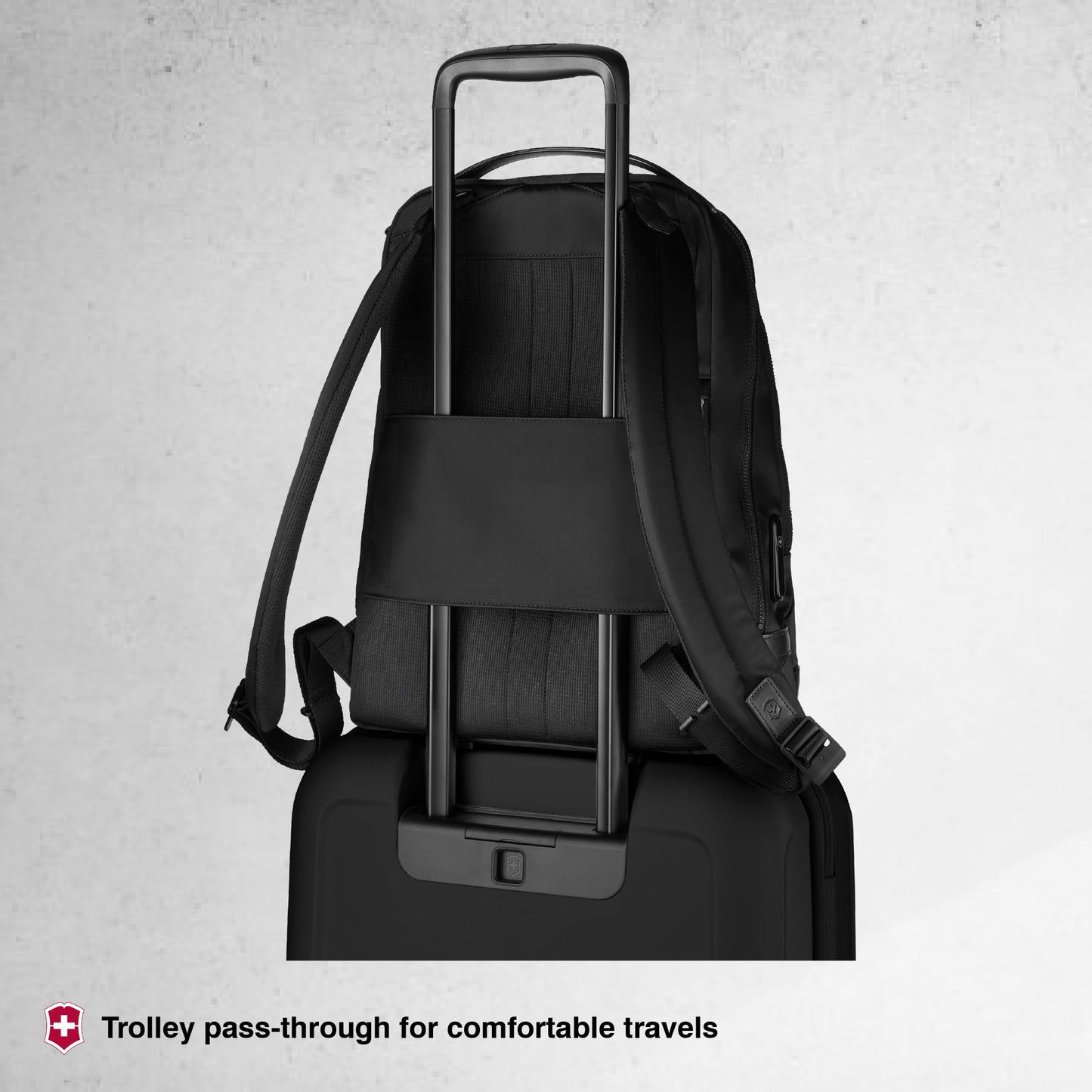 Victorinox ALOX NERO Backpack, Black Business Backpack, Commuting to Work, Black