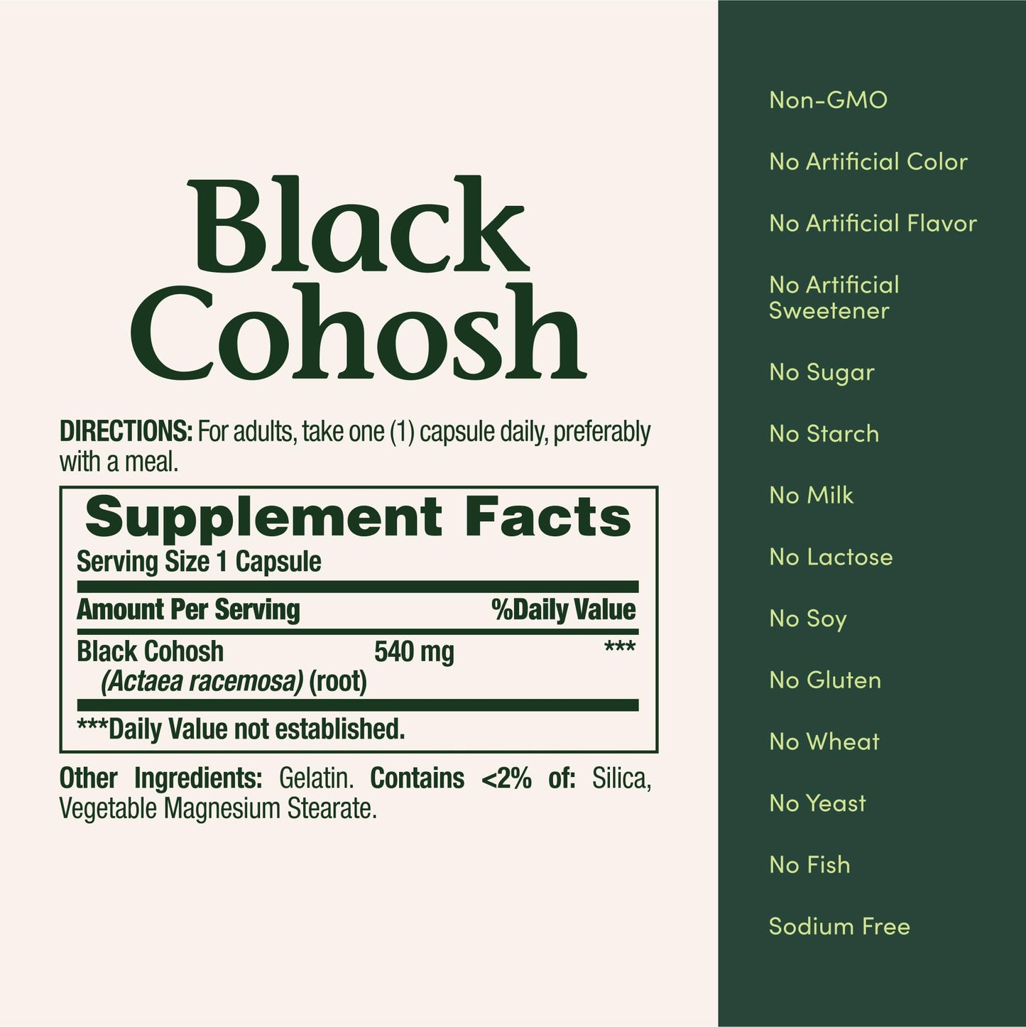 Nature's Bounty, Black Cohosh, 540 mg, 100 Capsules