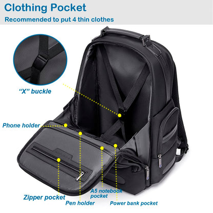 Arctic Hunter Premium Backpack with Shockproof Laptop Compartment 20L Heavy Duty Padded 1680D Polyester Multiple Pockets Smart Organizer Water/Scratch Resistant