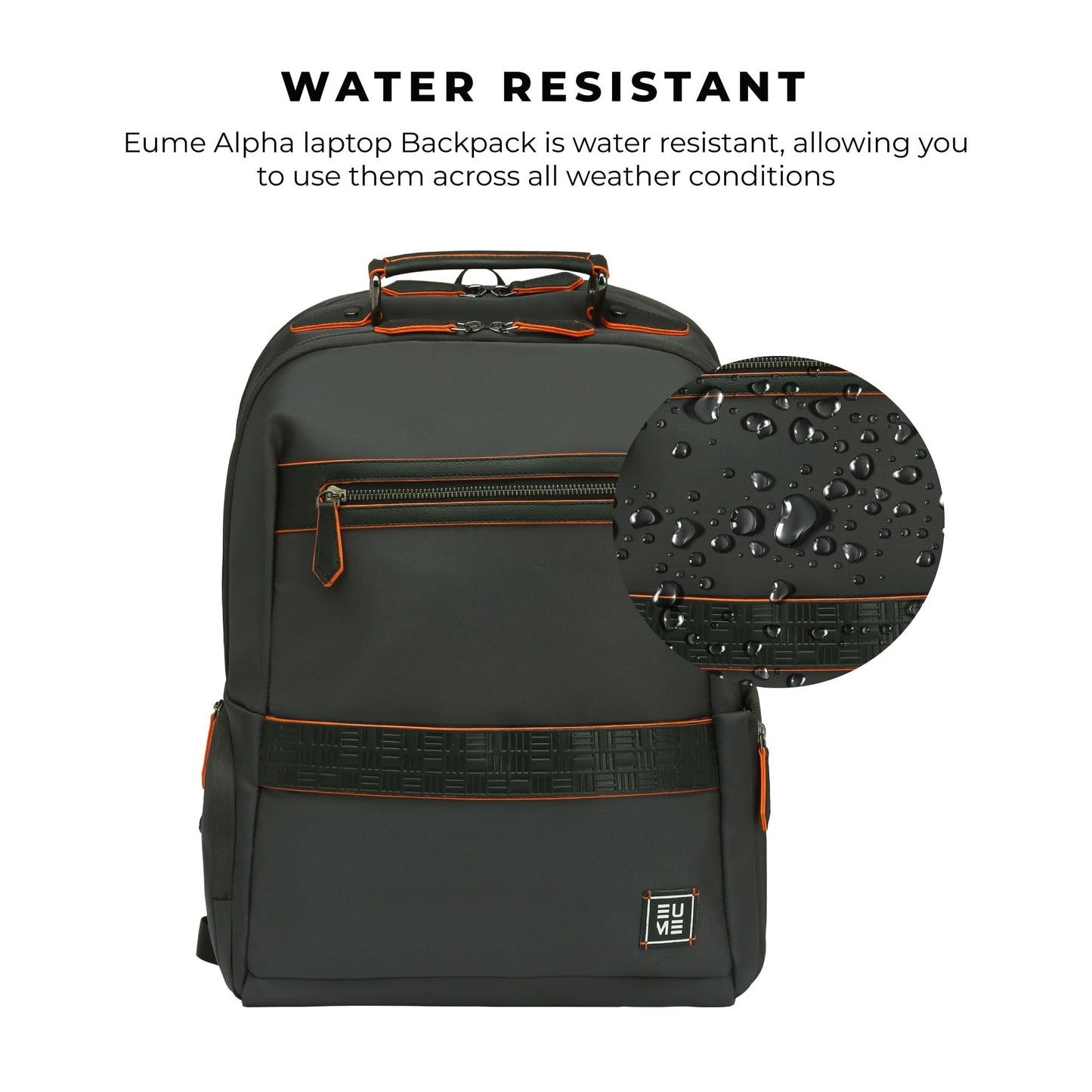 EUME Alpha 27L Laptop Bag for Men,Volcanic grey | 2 Large Compartment o- image 3