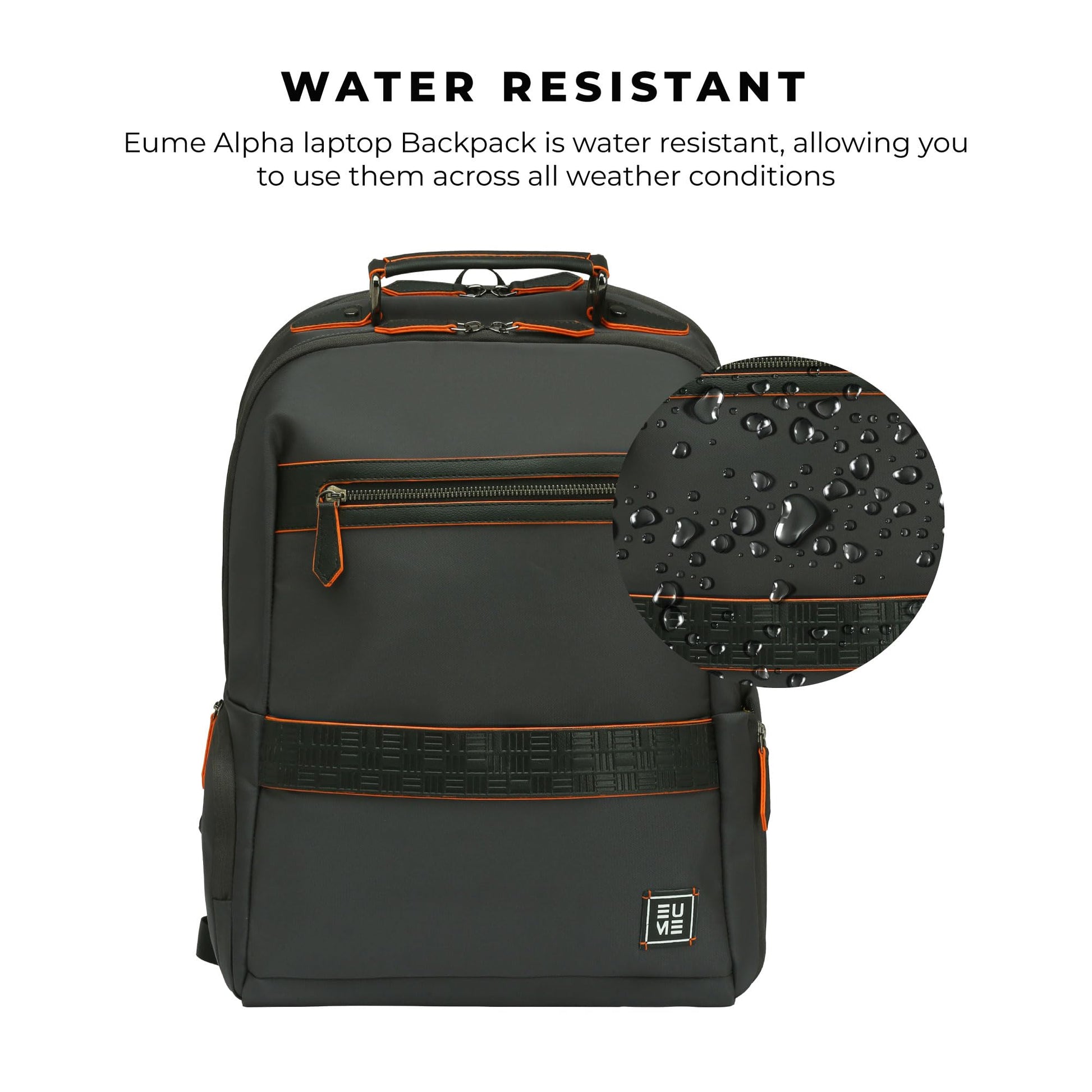 EUME Alpha 27L Laptop Bag for Men,Volcanic grey | 2 Large Compartment o- image 3