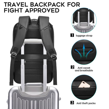 BANGE Business Laptop Smart backpack Can Hold 15.6 Inch Laptop Commute Backpack Carry on bag for men and women, Black, Large, Laptop Backpack