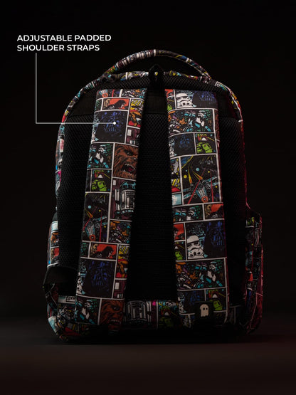 The Souled Store Star wars: Iconic Black All Over Printed Polyester 22L Casual Backpacks
