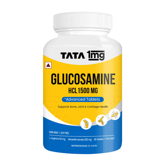 Tata 1mg Glucosamine HCL 1500 mg Tablet with Boswellia, Rosehip, Collagen, Argin