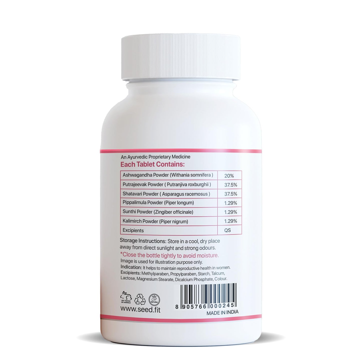 SEED.FIT Ovita Tablets for Women – Ovulation Support, Hormonal Balance & Fertility Booster | Shatavari, Putrajeevak, Ashwagandha | Supports Regular Cycles & Egg Health | 30-Day Natural Ovulation Support