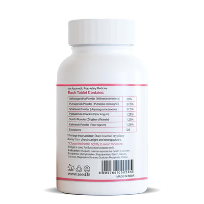 SEED.FIT Ovita Tablets for Women – Ovulation Support, Hormonal Balance & Fertility Booster | Shatavari, Putrajeevak, Ashwagandha | Supports Regular Cycles & Egg Health | 30-Day Natural Ovulation Support