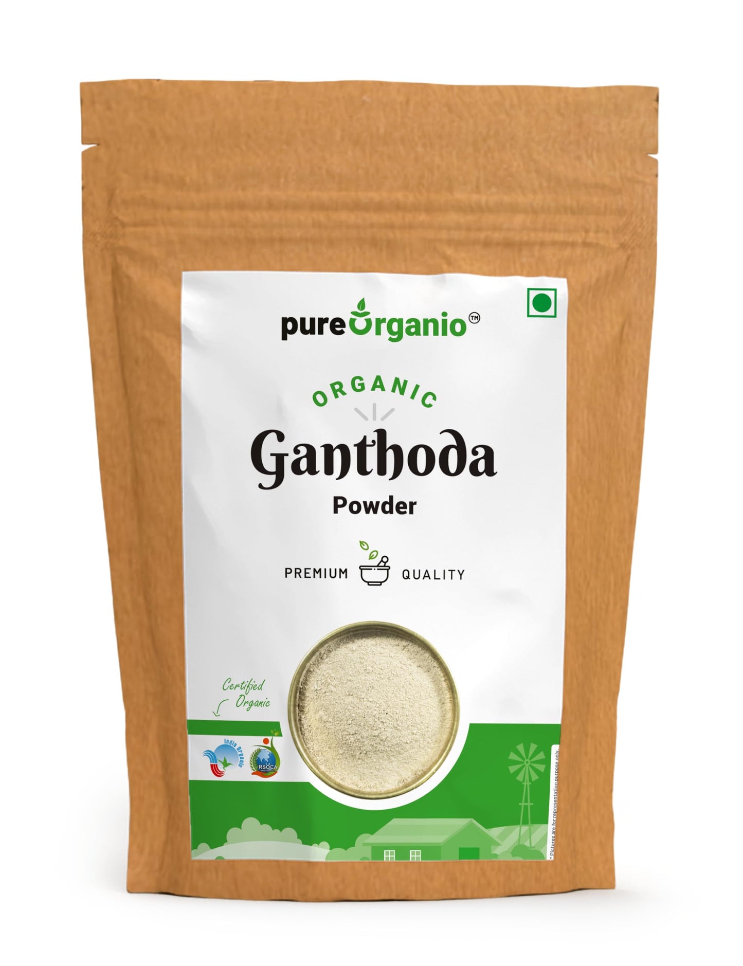 Pure Organio Organic Ganthoda Powder - Piplamool Powder (100Gm)
