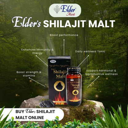 Elder's Shilajit Malt I For Energy, Endurance & Vitality I 100% Ayurvedic Vitality Formula I Pure Shilajit and Herbs I Chocolate Flavour Shilajit I Stamina and Strength Support 400gm