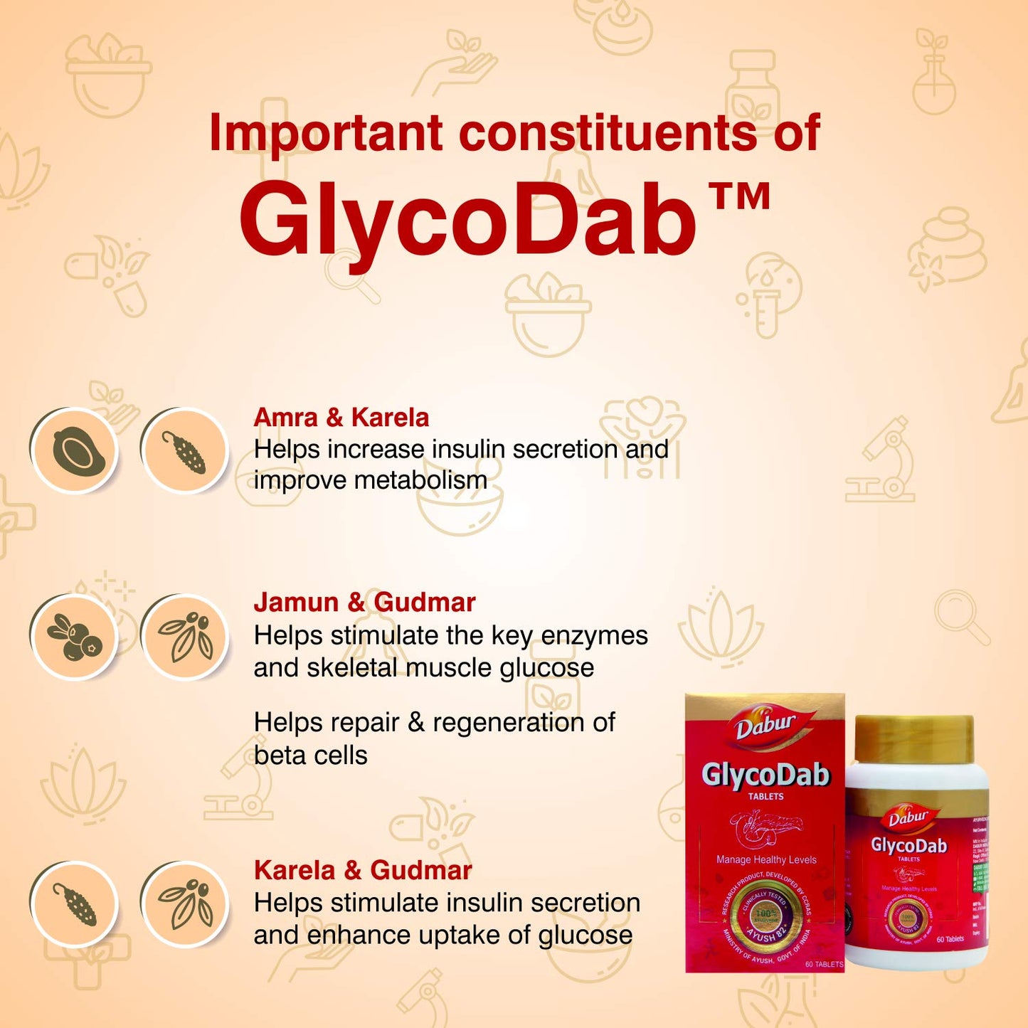 Dabur GlycoDab - 60 Tablets- image 5