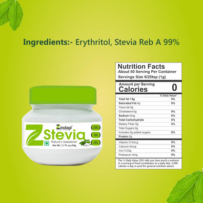 Zindagi Stevia Liquid Drops & Stevia Powder Sachets – Family Combo Pack