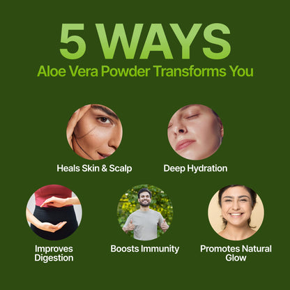 MYHERB 100% Pure Natural Organic Aloevera Powder (Aaloe Barbadensis) || 227 Gm/0.5 Lbs || Natural Skin Moisturizer || Eco Friendly || For Face, Skin,Hair Care & Food Grade -For Man And Women
