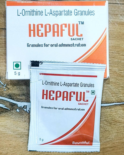 Hepaful, L-Ornithine L-Aspartate Granules, Orange Flavor, 5g Sachet, Oral Administration