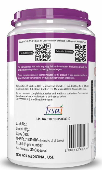 HealthyHey Nutrition NTC II Type 2 Collagen, Supports Cartilage and Joints, Pack of 30 Capsules