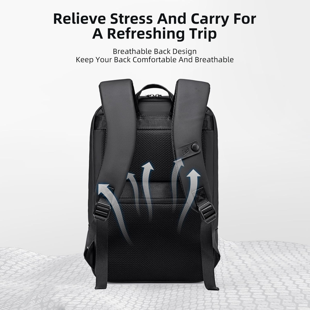 Arctic Hunter 25L Expandable Laptop Backpack for Men | Slim Office Business Backpack for 15.6 Inch Laptop | Water Resistant Travel & Daily Commute Bag
