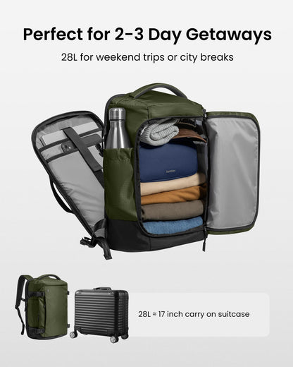 Tomtoc Navigator-T66 Lite Travel Laptop Backpack 16inch/28L-Green
