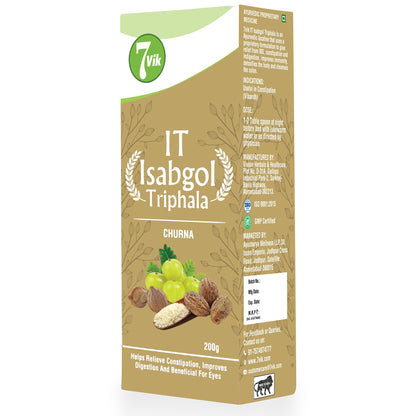 IT (Isabgol Triphala) Churan 200 gm - 100% Natural Relief for Chronic Constipation | Regulates Bowel Movement | Improves Digestion | Aids Weight Management | Boosts Immunity | Non-Habit Forming | Paraben-Free-Pack of 1