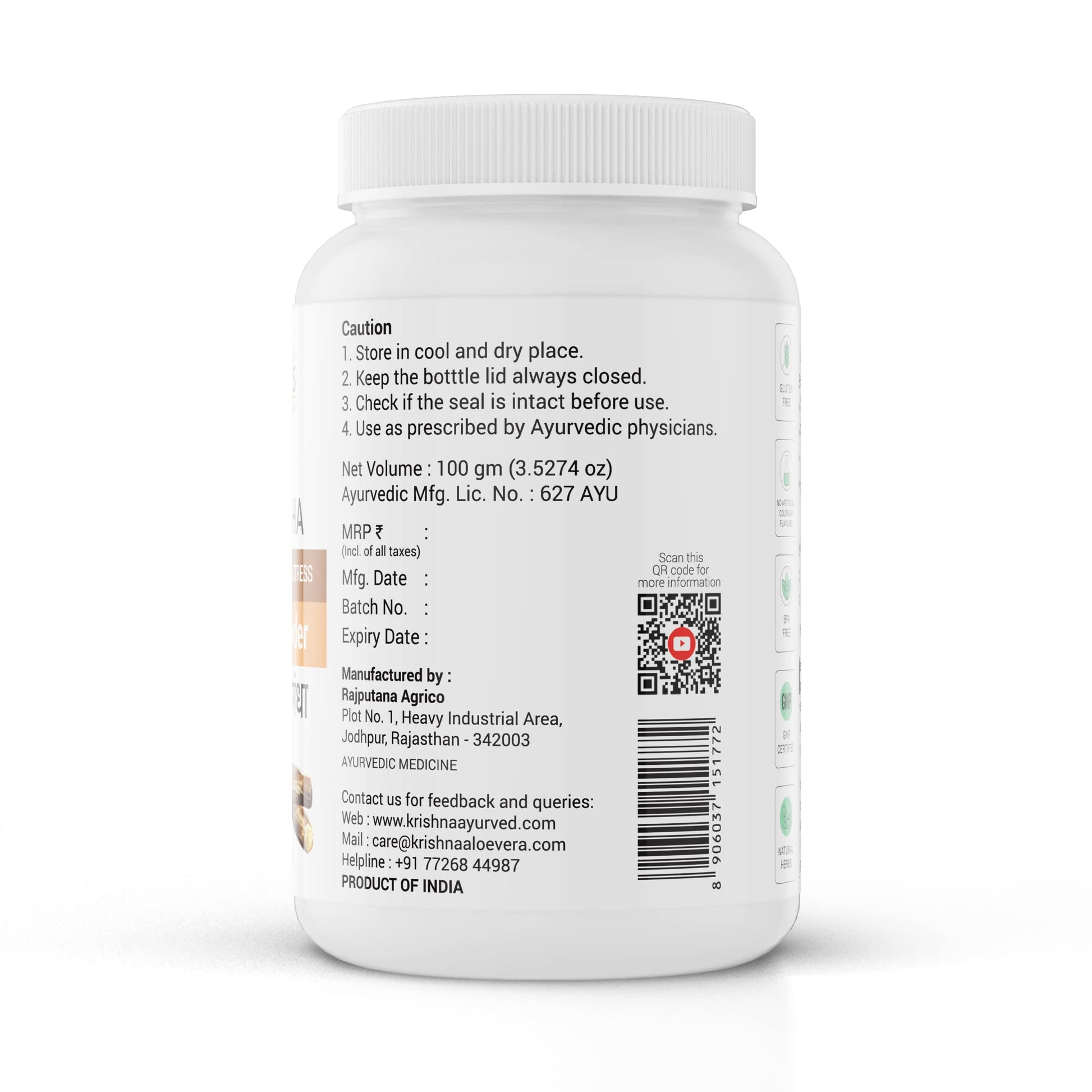 Krishna's Ashwagandha Powder Strength Vitality and Stress Management |- image 3