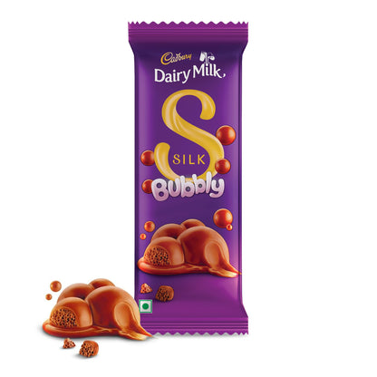 Cadbury Dairy Milk Silk Bubbly Chocolate Bar, 112 g