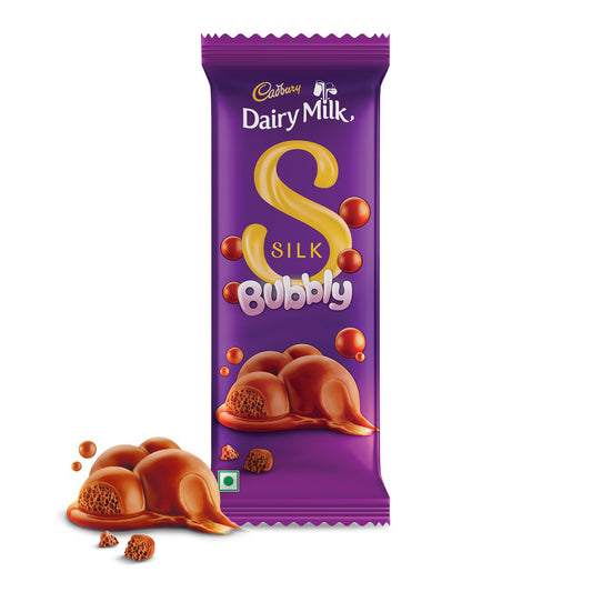 Cadbury Dairy Milk Silk Bubbly Chocolate Bar, 112 g