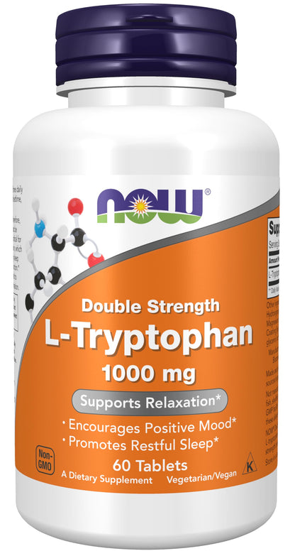Now Foods L-tryptophan 1000mg, Tablets, 60-Count