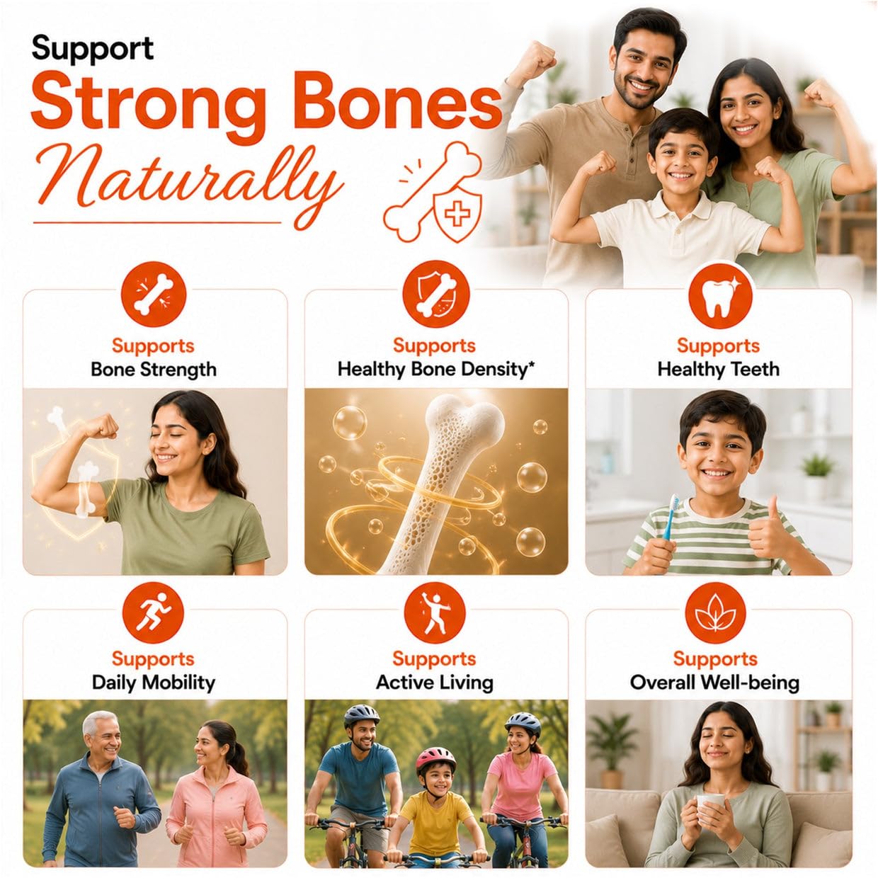 Calcare Natural Calcium Vegan Capsules (60) | Ayurvedic Calcium Supplement for Bone Strength, Joint Health & Teeth Support