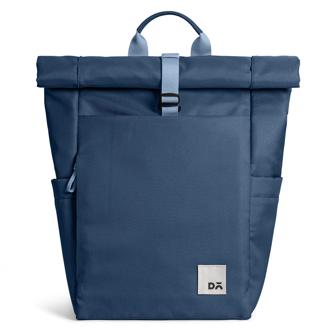 DailyObjects PET Deep Sea Miles Roll Top Backpack (17L) for Office & Daily Use| 100% Recycled | Shoulder Travel Bag | Fit any Laptop Upto 14 Inch | Multifunctional Adjustable Straps & G-Hook closure