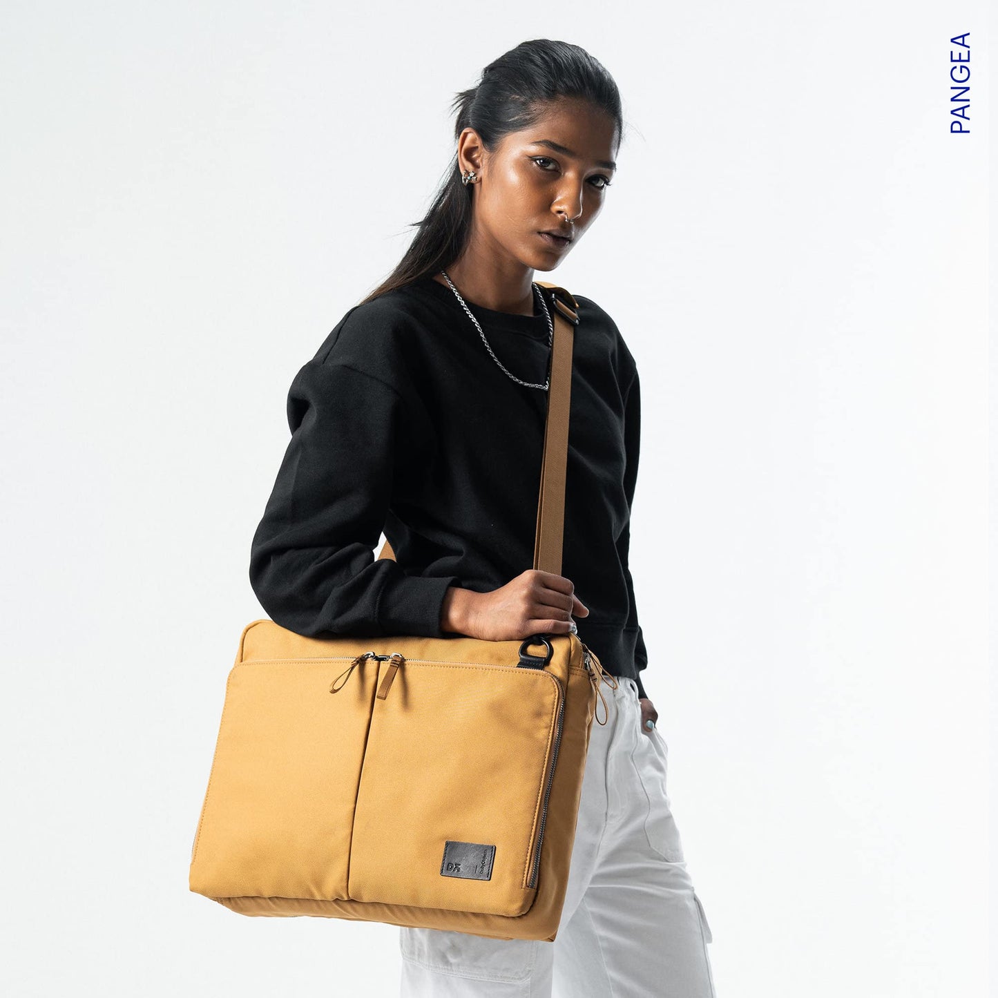 DailyObjects PET Amber Meridian Convertible Briefpack (Backpack + Briefcase) (16L)| 100% Recycled | Fits any Laptop Upto 16 Inch | Lightweight Shoulder Backpack | Multiutility Bag with Trolley Sleeve