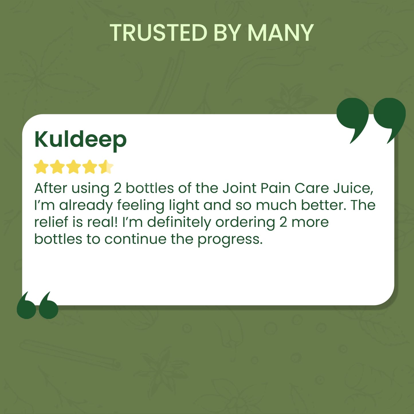 Krishna's Joint Pain Care Juice - 500 ml | Natural Pain Reliever |9 Powerful Herbs like Rasana, Kutaki, Daru Haridra Ashwagandha Strengthens the muscle | Sugar free Juice with No Added Color or Flavour