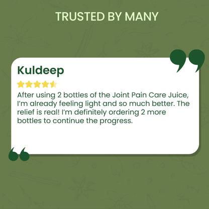 Krishna's Joint Pain Care Juice - 500 ml | Natural Pain Reliever |9 Powerful Herbs like Rasana, Kutaki, Daru Haridra Ashwagandha Strengthens the muscle | Sugar free Juice with No Added Color or Flavour
