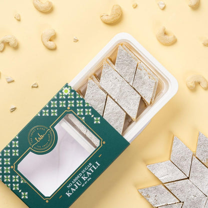 THE SWEET BLEND Katli Trilogy Classic, Gud & Sugar‑Free Kaju Katli | Gift Box | Authentic No‑Added‑Sugar | Indian Mithai Hamper | Ideal for Raksha Bandhan | Pack of 3
