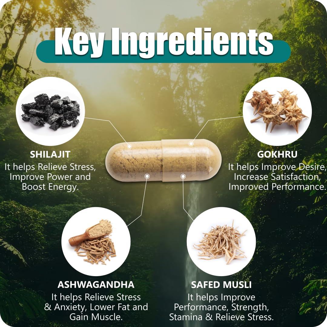 Shudh Kaama Power with Original Shilajit, Gokhru, Ashwagandha & Safed M- image 8