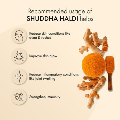 Dr. Vaidya's Shuddha Haldi Tablets | Anti-Inflammatory & Skin Rejuvenator | 3-Step Sanskara Process for Maximum Potency | (60 Tablets) Pack of 1