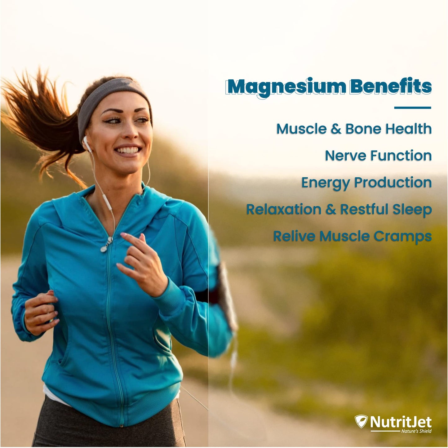 NutritJet High Absorption Magnesium Glycinate 550mg -120 Veg Capsules - Supports Muscle, Joints, Heart Health & Sleep For Men & Women