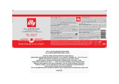 illy Classic Roast Ground Coffee, 125g
